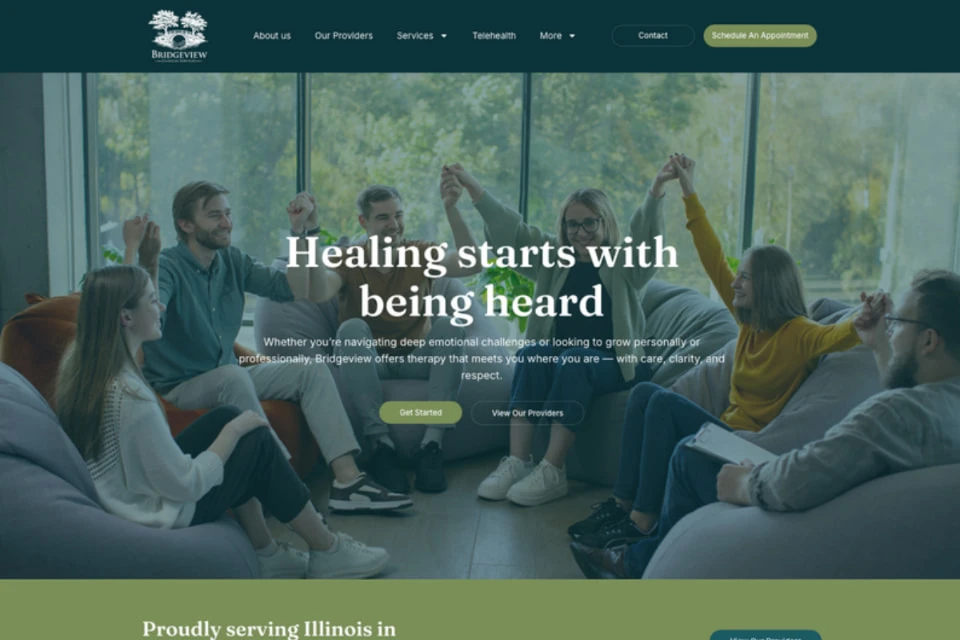 Bridgeview home page: Healing starts with being heard